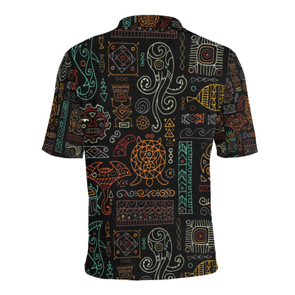 Polynesian Pattern Print Design A04 Men Polo Shirt