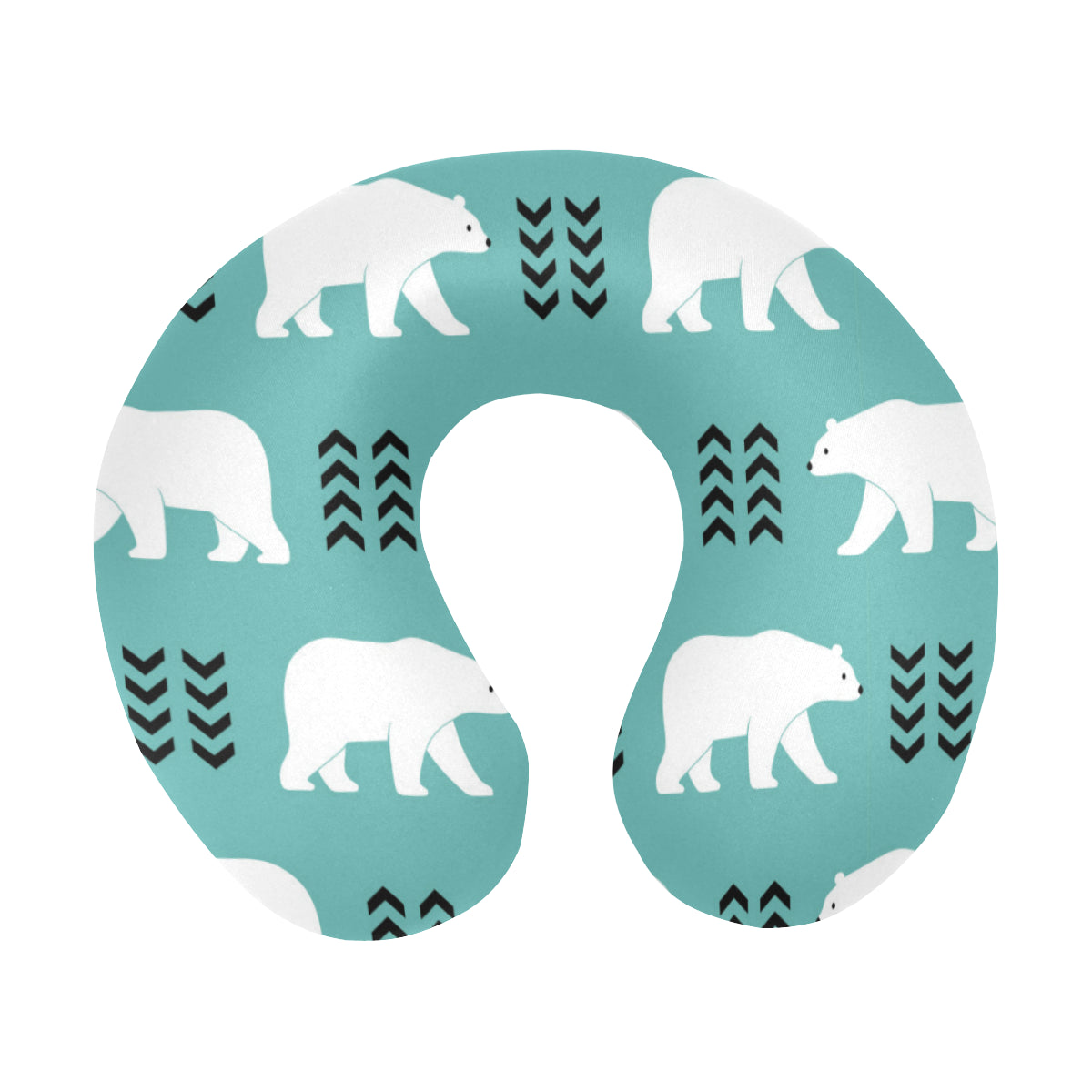 Polar Bear Pattern Print Design A05 U-Shaped Travel Neck Pillow
