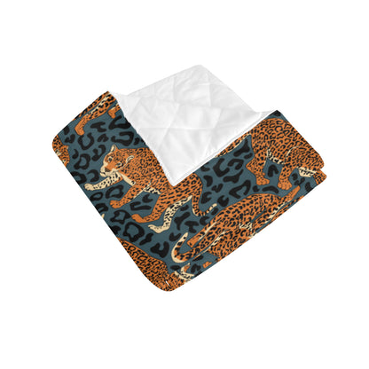 Jaguar Pattern Print Design 04 Premium Quilt