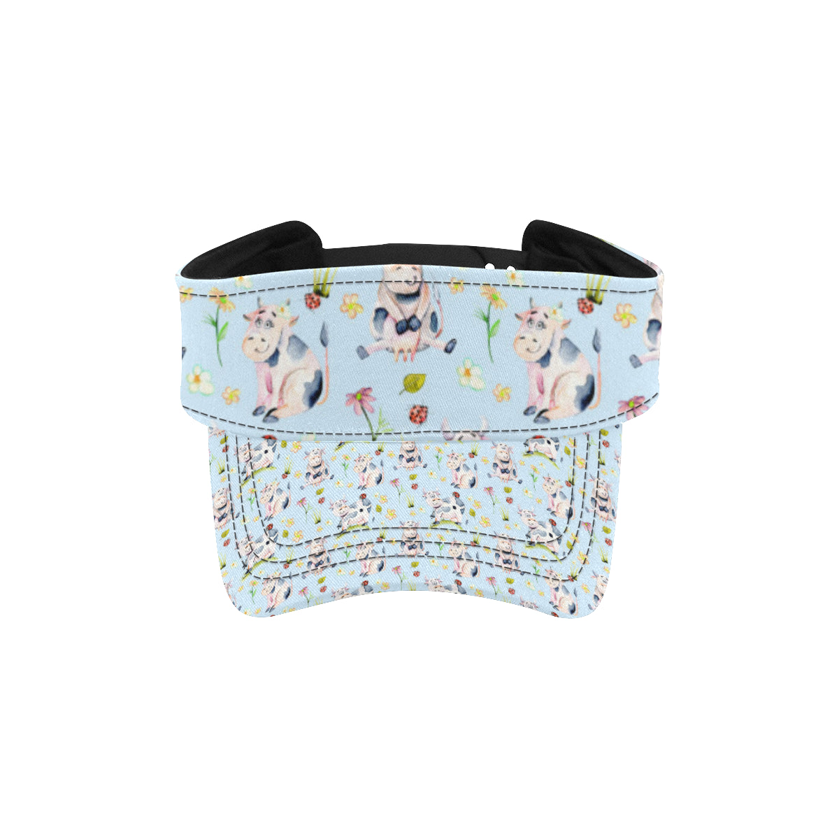 Cow Happy Pattern Print Design 05 Unisex Sun Visor