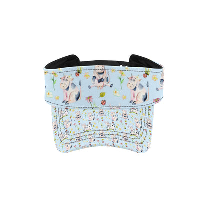 Cow Happy Pattern Print Design 05 Unisex Sun Visor