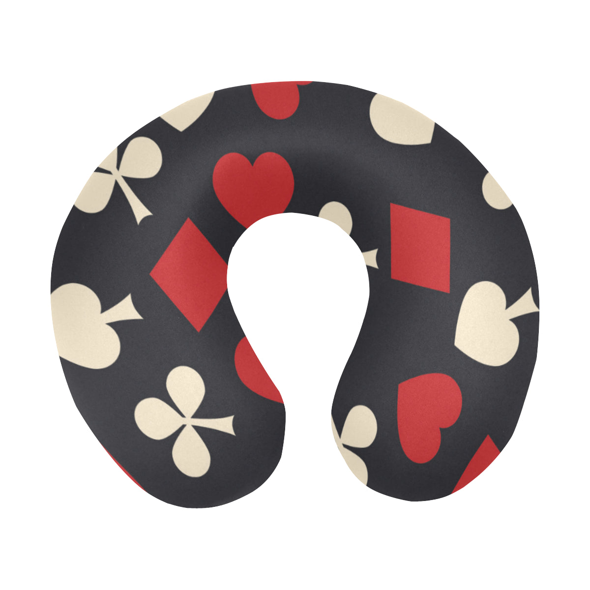 Poker Cards Pattern Print Design A02 U-Shaped Travel Neck Pillow