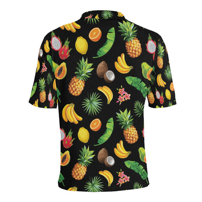 Tropical Fruits Pattern Print Design TF03 Men Polo Shirt