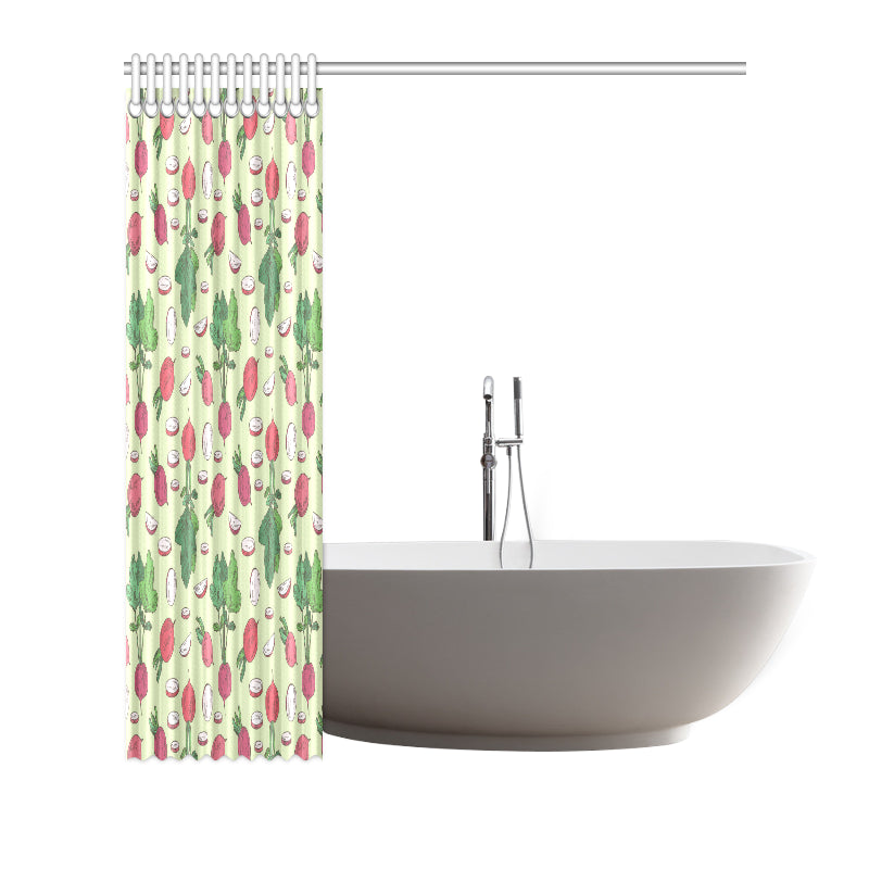 Radish Pattern Print Design A04 Shower Curtain