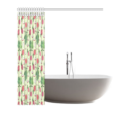 Radish Pattern Print Design A04 Shower Curtain