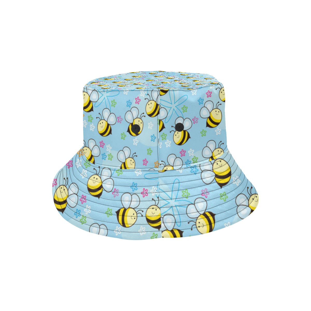Bee Pattern Print Design BEE03 Unisex Bucket Hat