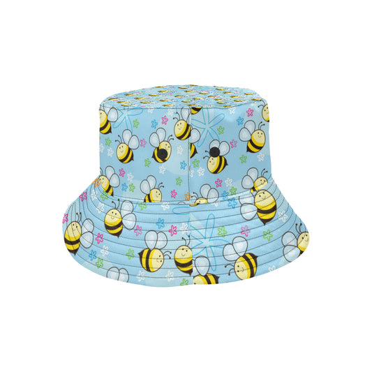 Bee Pattern Print Design BEE03 Unisex Bucket Hat