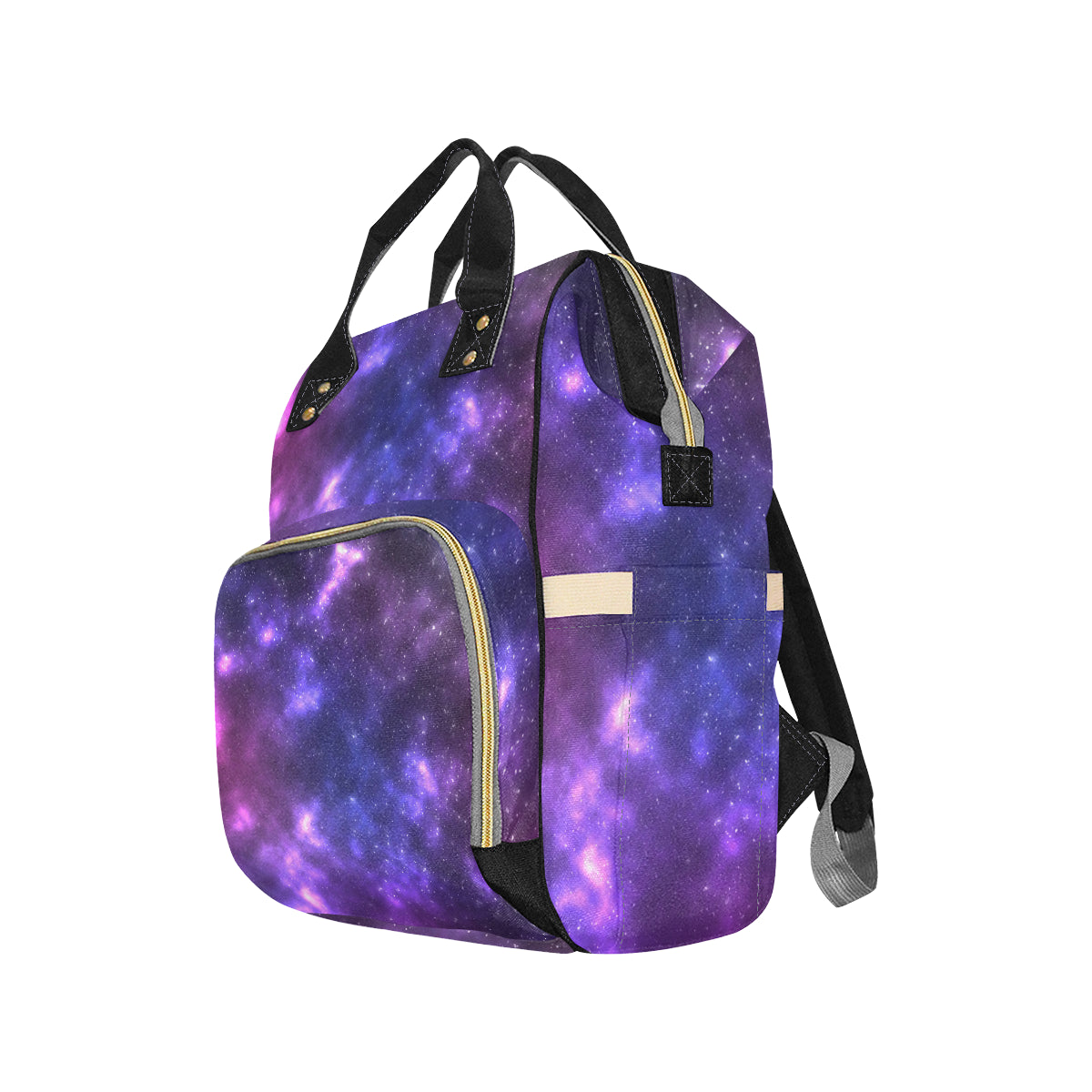 Celestial Purple Blue Galaxy Diaper Bag Backpack