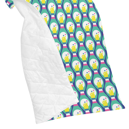 Bowling Pattern Print Design 04 Premium Quilt