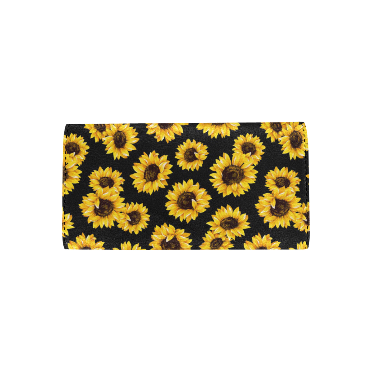 Sunflower Pattern Print Design SF05 Women's Trifold Wallet