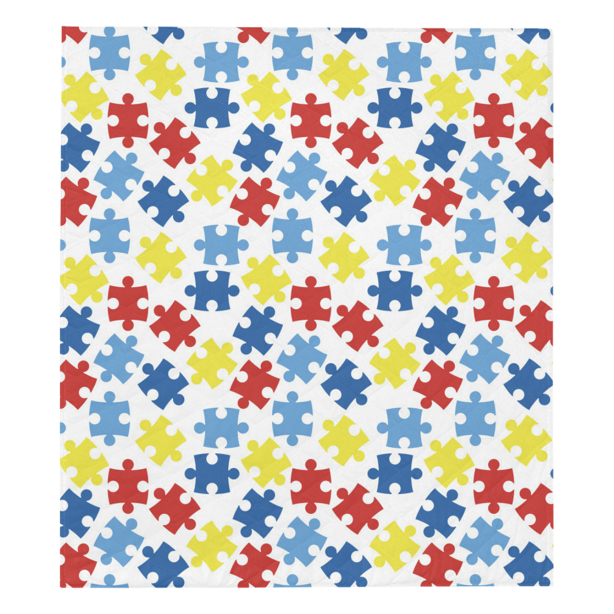 Autism Awareness Pattern Print Design 04 Premium Quilt
