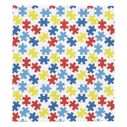 Autism Awareness Pattern Print Design 04 Premium Quilt