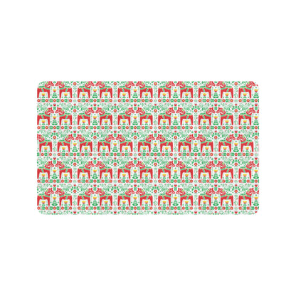 Swedish Dala Style Pattern Rubber Doormat