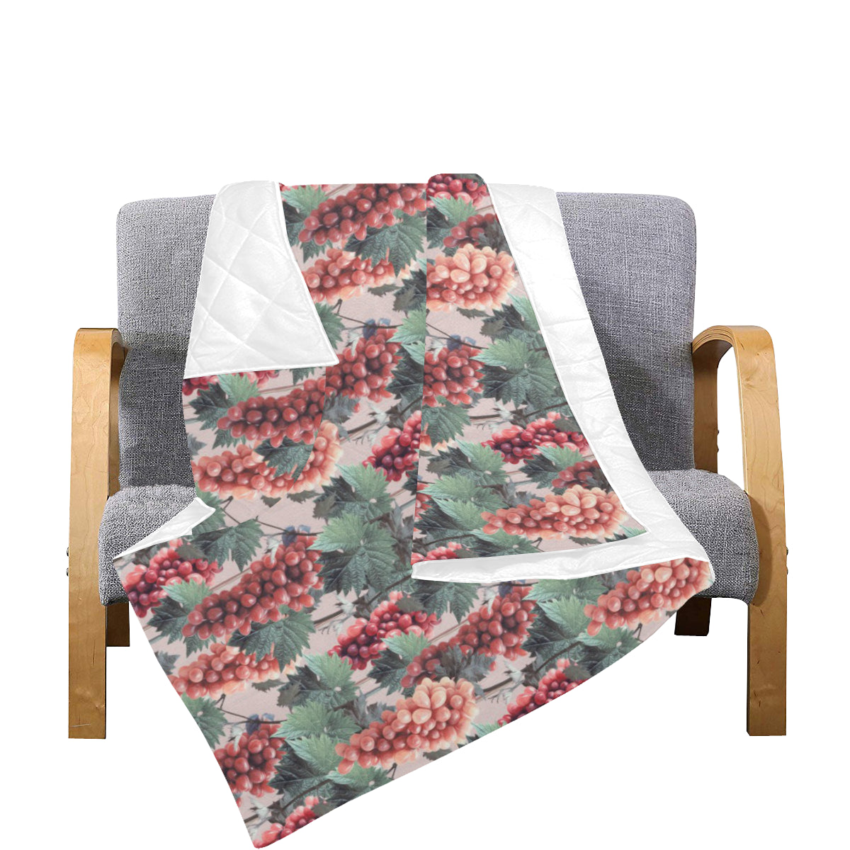 Grape Pattern Print Design GP01 Premium Quilt