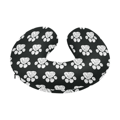 Paw Pattern Print Design A02 U-Shaped Travel Neck Pillow