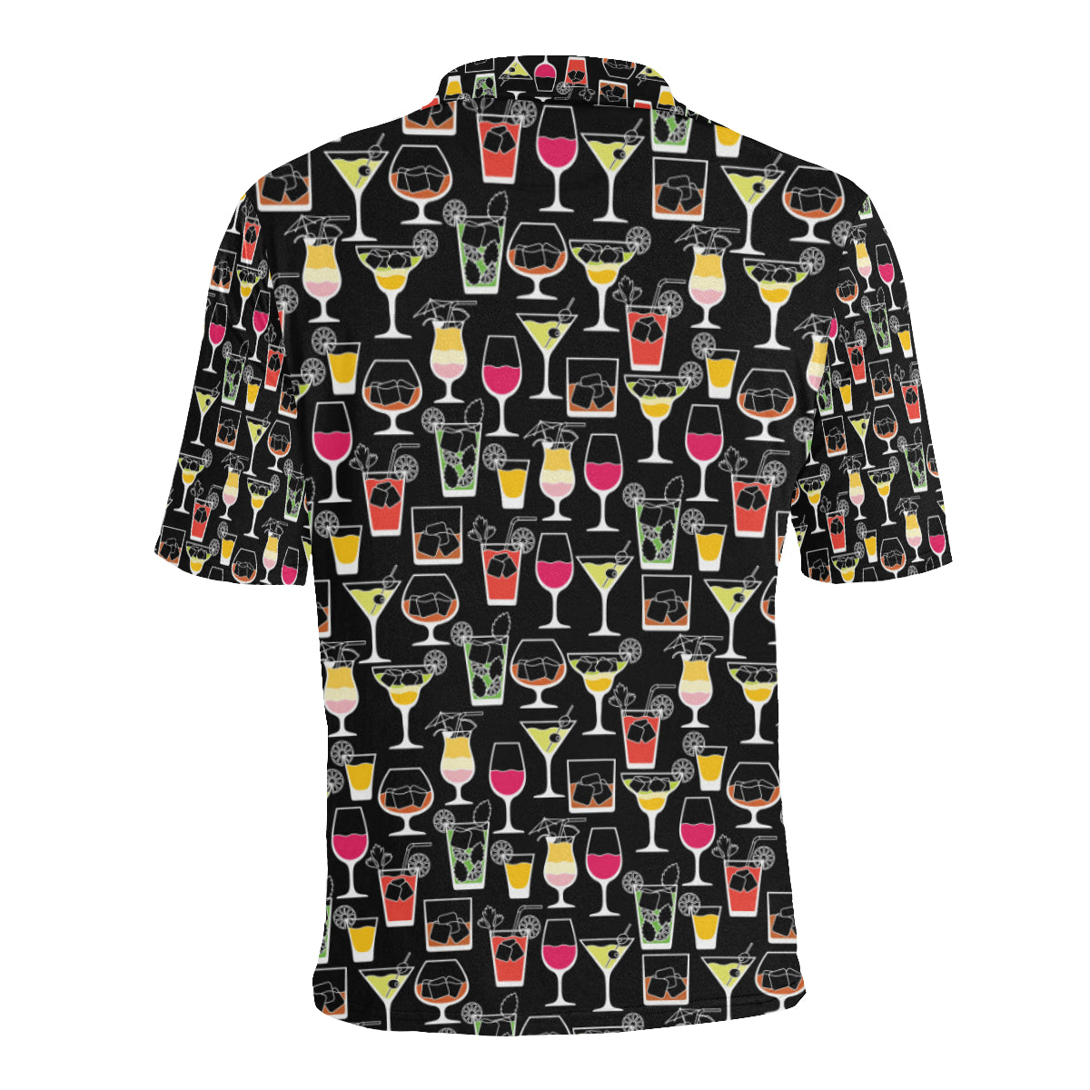 Cocktail Pattern Print Design 01 Men Polo Shirt