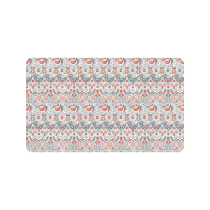 Swedish Nordic Design Print Rubber Doormat