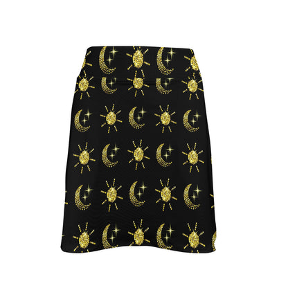 Sun Moon Print Design LKS304 17" Golf & Pickleball Skort with Pockets