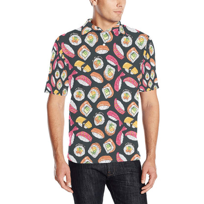 Sushi Print Design LKS306 Men Polo Shirt