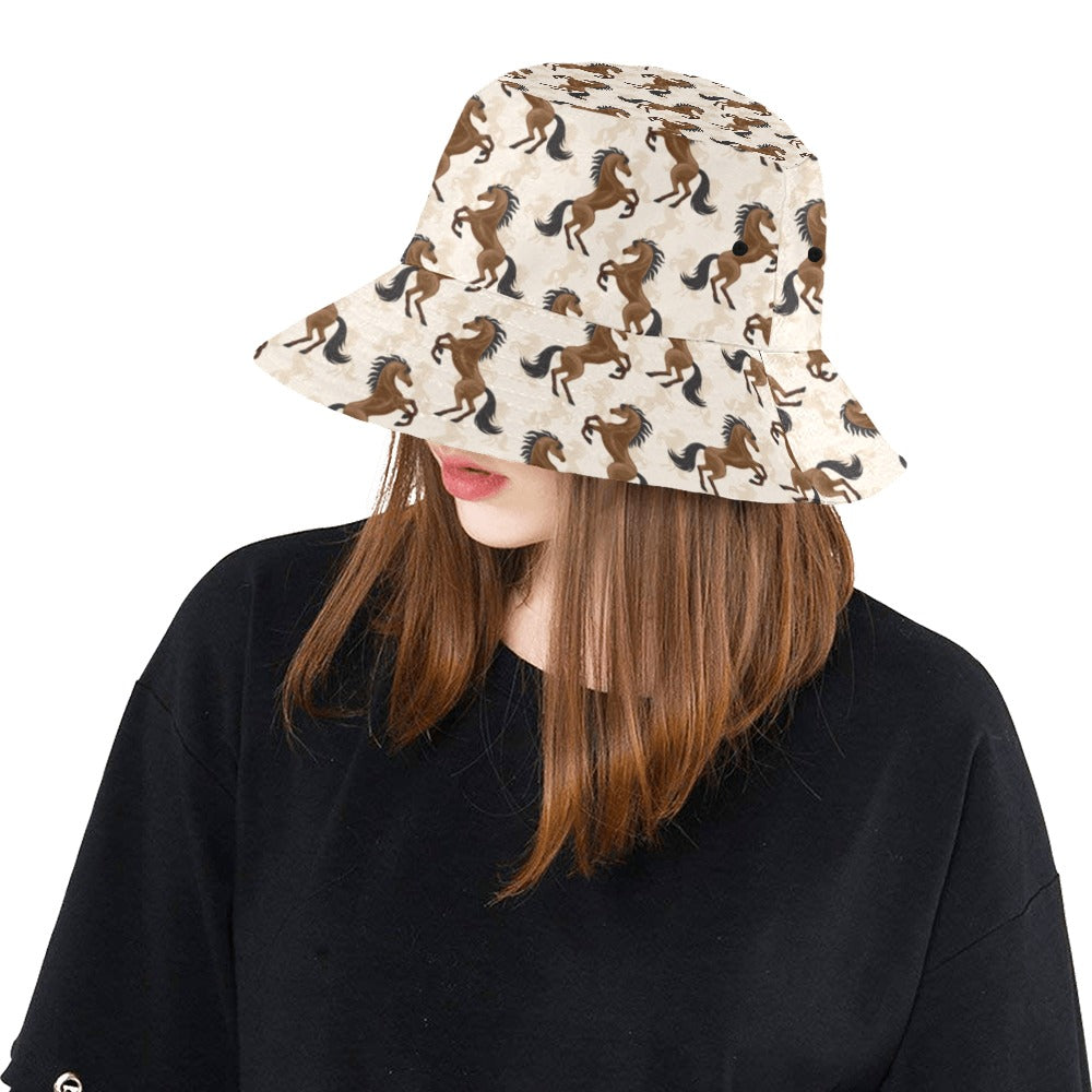 Horse Print Design LKS308 Unisex Bucket Hat