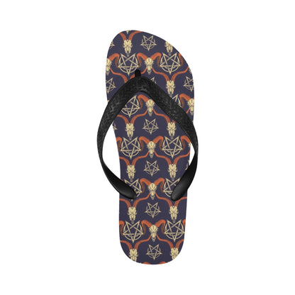 Buffalo Head Print Design LKS403 Flip Flops