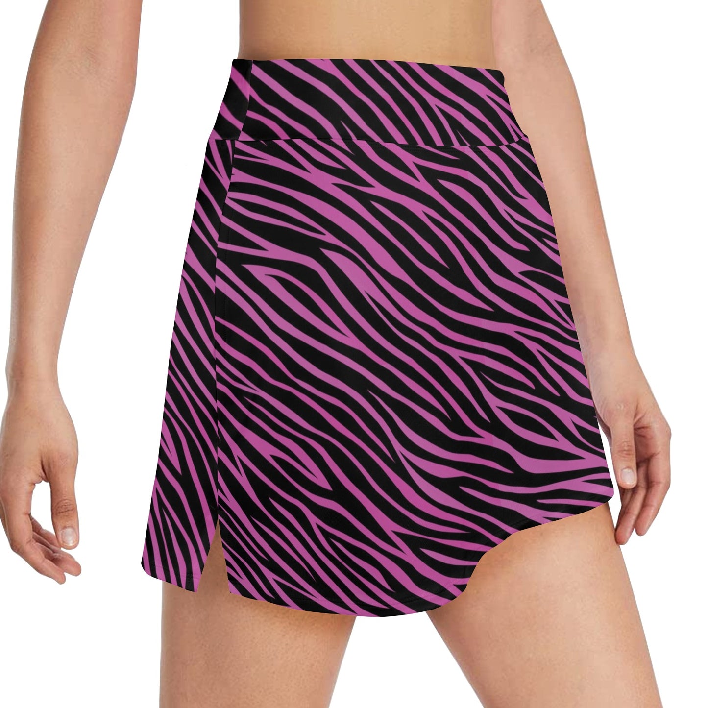 Zebra Pink Print Design LKS304 17" Golf & Pickleball Skort with Pockets