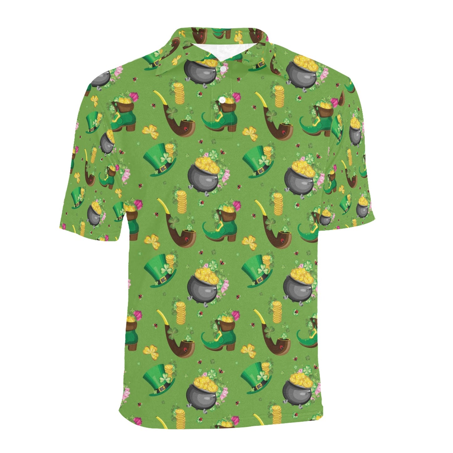 Shamrock Saint Patrick's Day Print Design LKS306 Men Polo Shirt