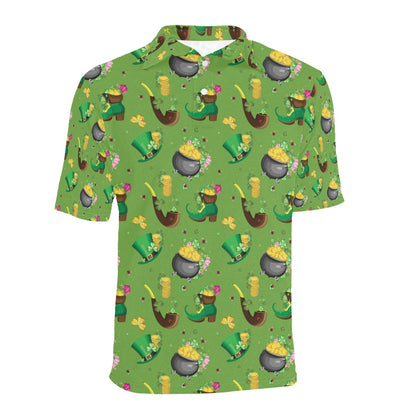 Shamrock Saint Patrick's Day Print Design LKS306 Men Polo Shirt