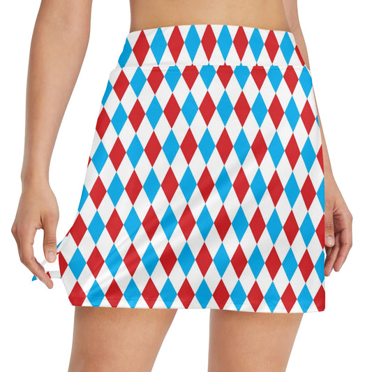 Harlequin Print Design LKS402 17" Golf & Pickleball Skort with Pockets