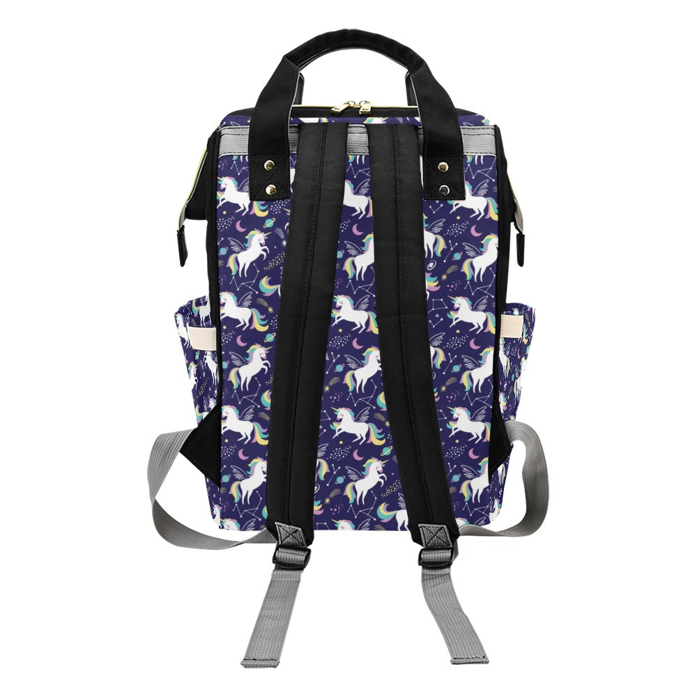 Unicorn Print Design LKS305 Diaper Bag Backpack