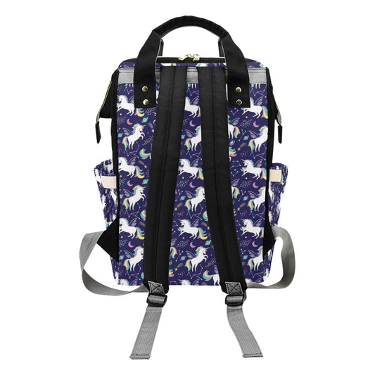 Unicorn Print Design LKS305 Diaper Bag Backpack