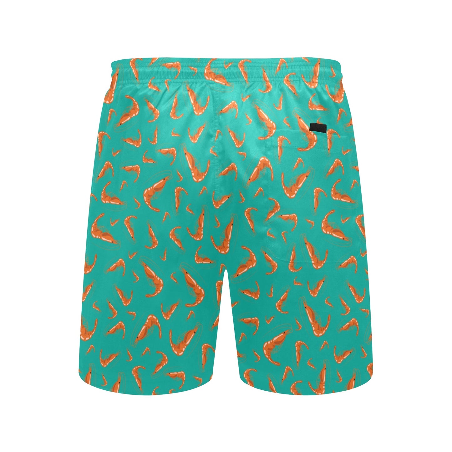 Shrimp Print Design LKS301 Men's Swim Trunks Beach Shorts