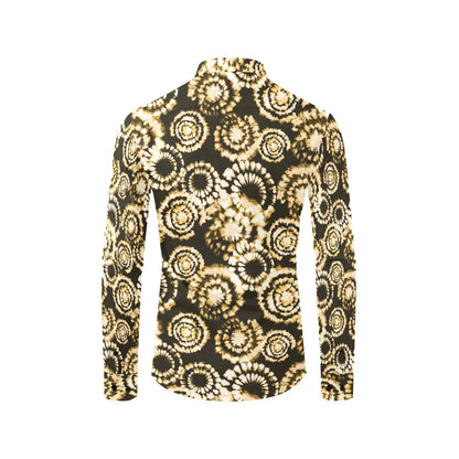 Tie Dye Print Design LKS307 Men's Long Sleeve Dress Shirt