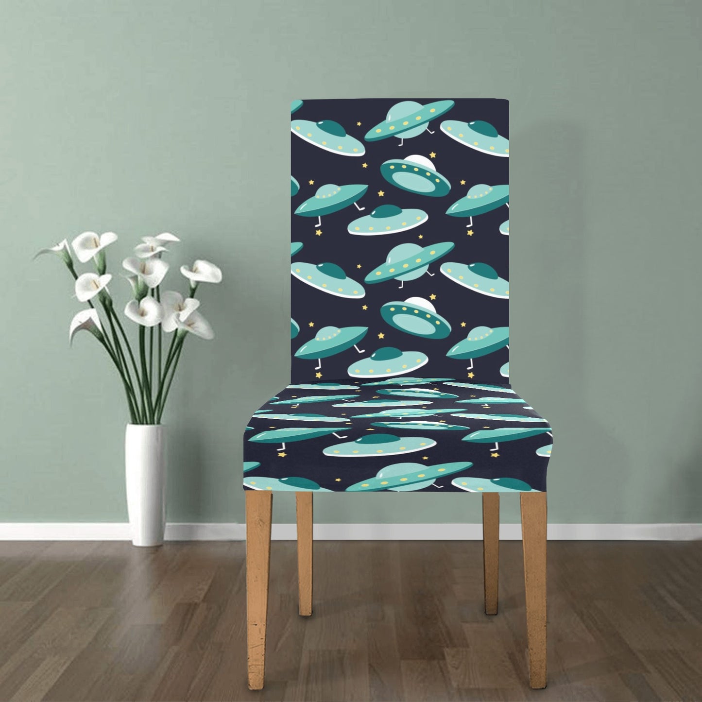 UFO Print Design LKS304 Dining Chair Slipcover
