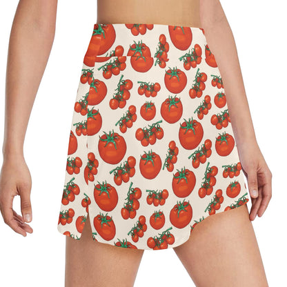 Tomato Print Design LKS302 17" Golf & Pickleball Skort with Pockets