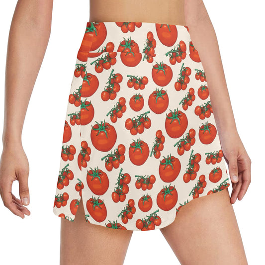 Tomato Print Design LKS302 17" Golf & Pickleball Skort with Pockets