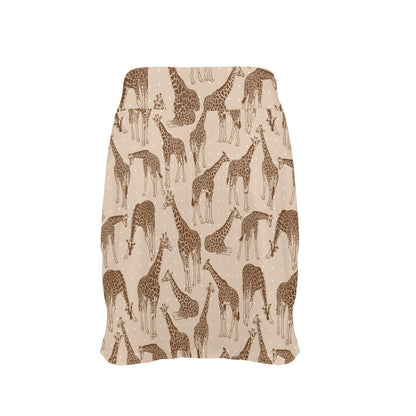 Giraffe Pattern Design Print 17" Golf & Pickleball Skort with Pockets