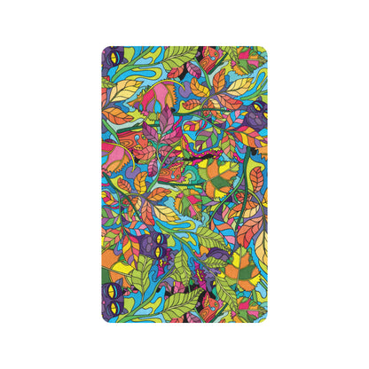 Psychedelic Trippy Flower Print Rubber Doormat