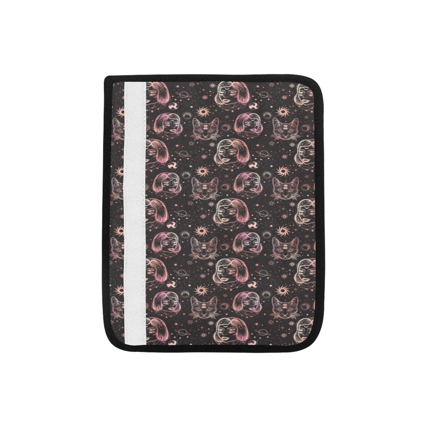 Third Eye Girl Cat Print Design LKS305 Car Seat Belt Cover