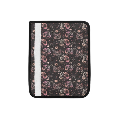 Third Eye Girl Cat Print Design LKS305 Car Seat Belt Cover