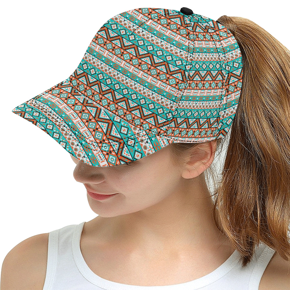 Navajo Style Print Pattern Snapback Cap