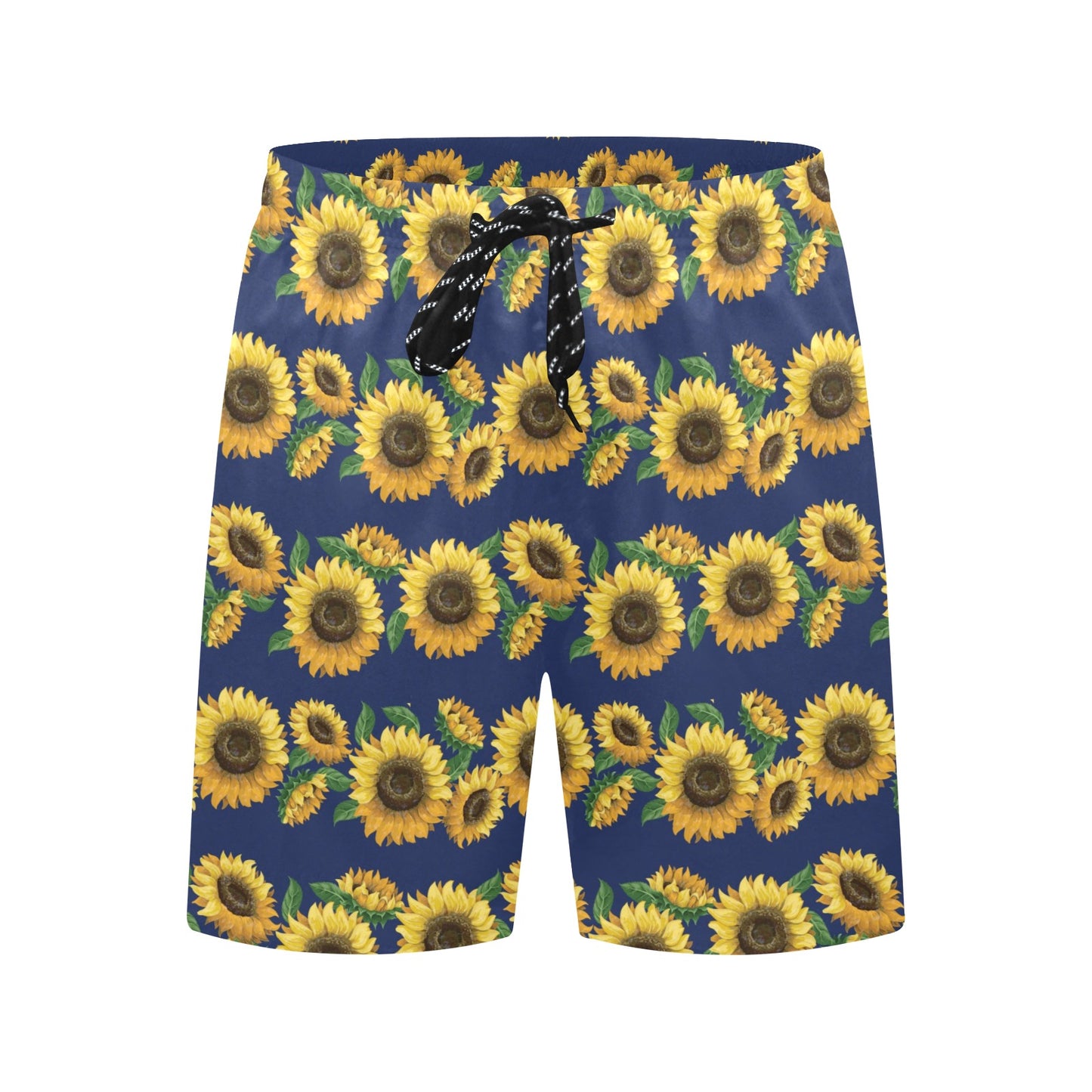 Sunflower Print Design LKS307 Men's Swim Trunks Beach Shorts