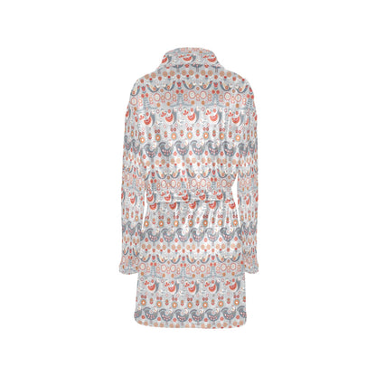 Swedish Nordic Design Print Women's Fleece Robe
