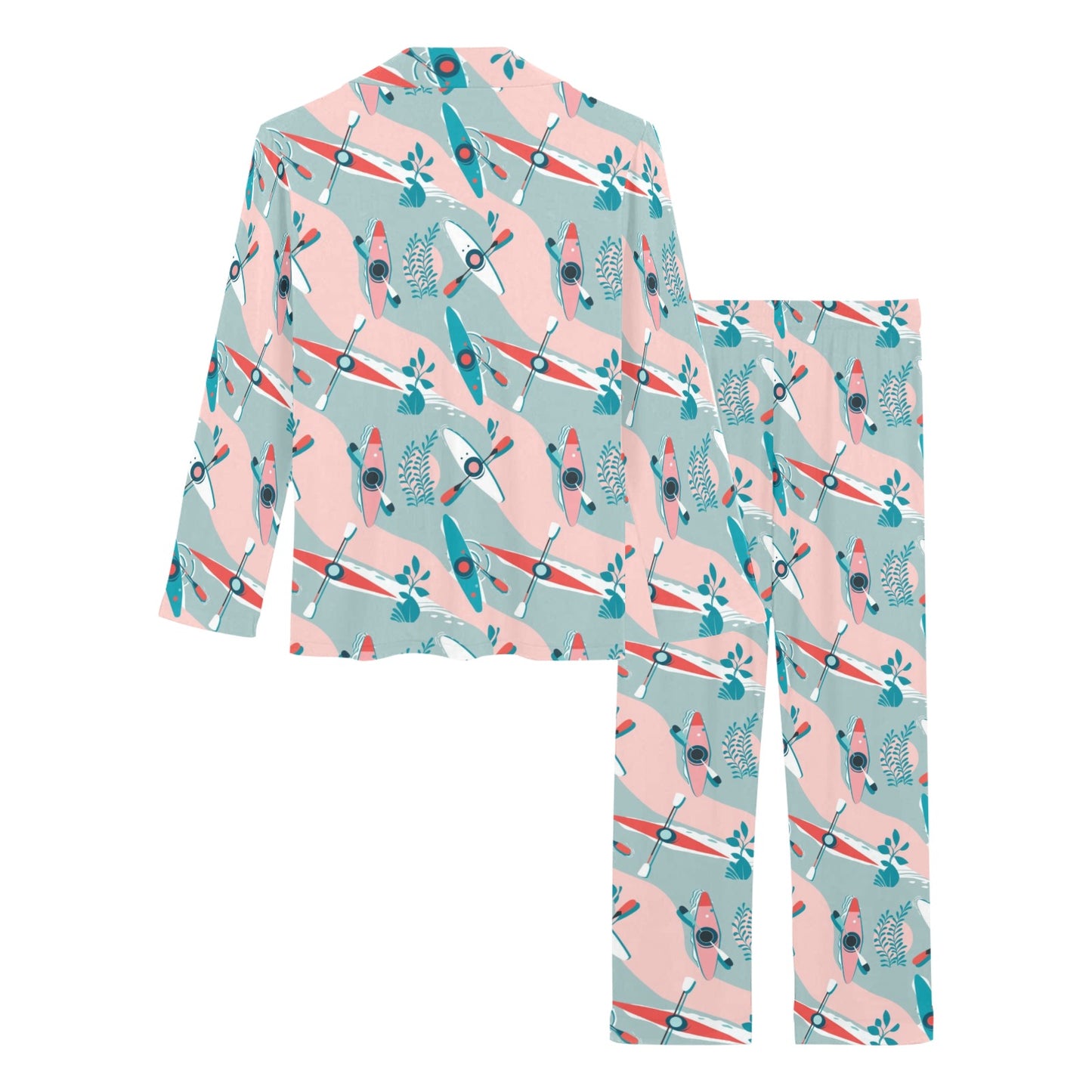 Kayak Pattern Print Design 05 Women's Long Pajama Set