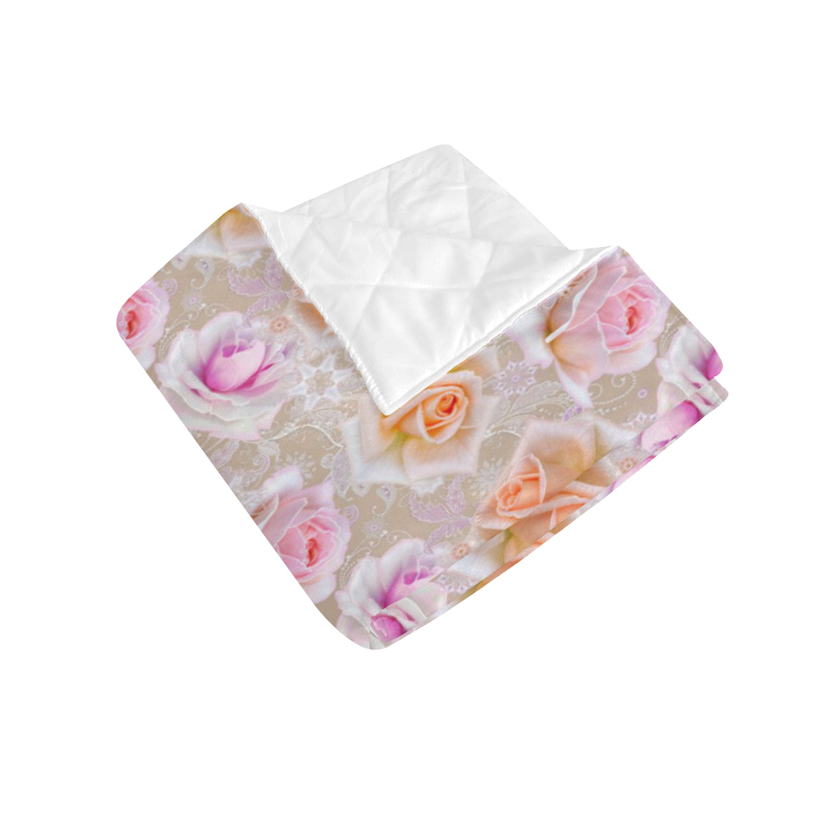 Rose Pattern Print Design RO011 Premium Quilt