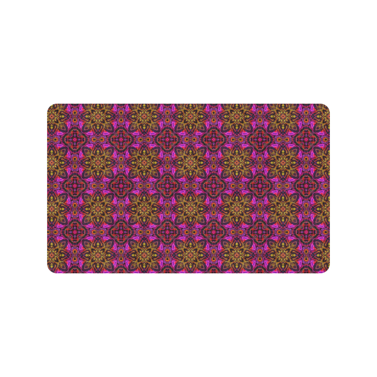 kaleidoscope Abstract Print Design Rubber Doormat