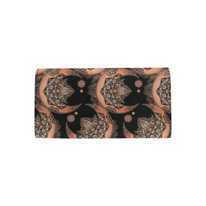 Sun Moon Mandala Women's Trifold Wallet