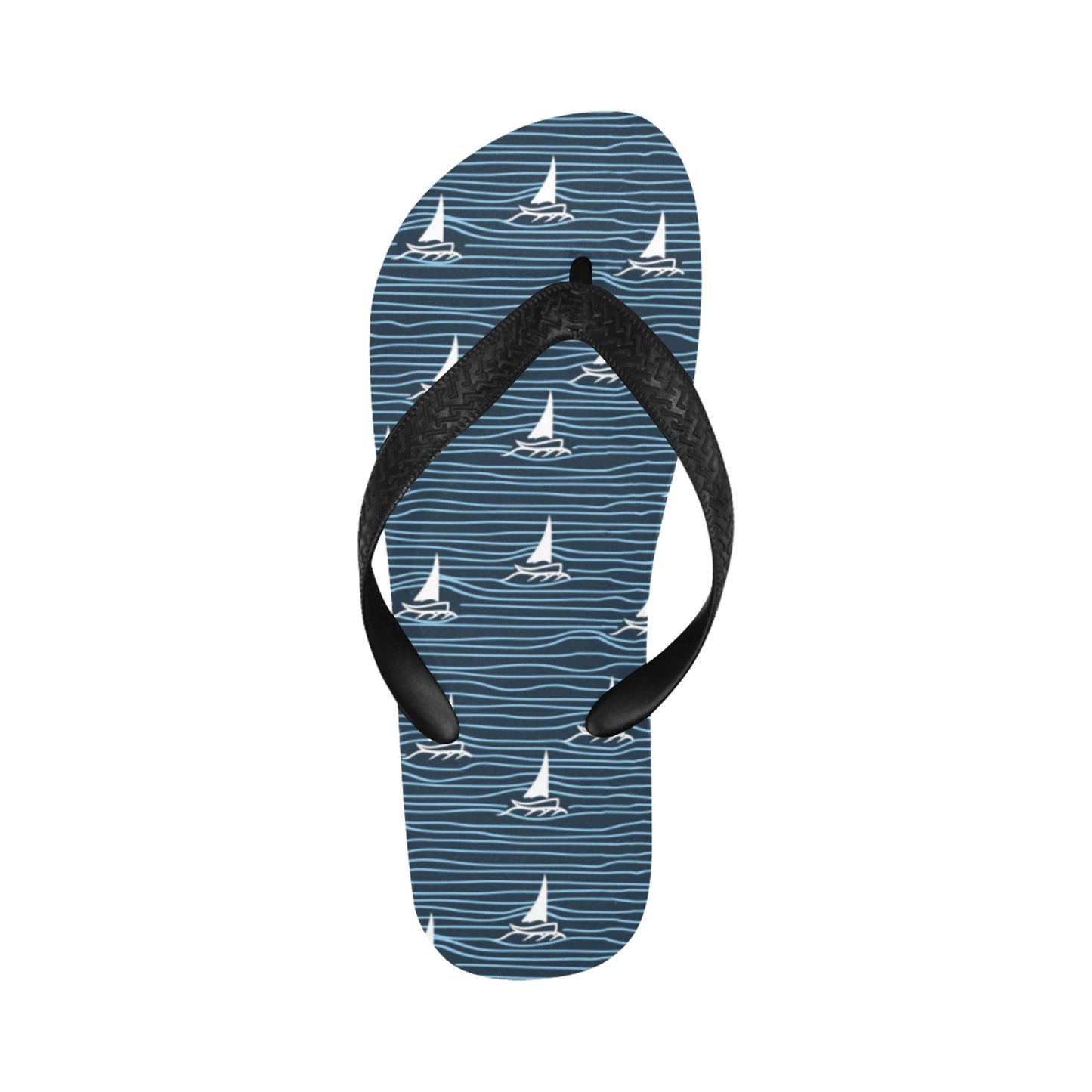 Sailboat Print Design LKS303 Flip Flops