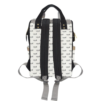 Trumpet Pattern Themed Print Diaper Bag Backpack