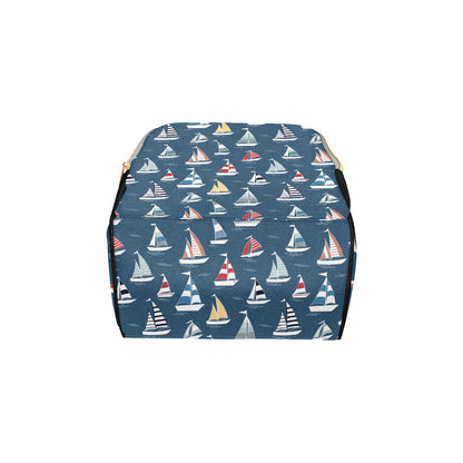 Sailing Ships Pattern Print Design A04 Diaper Bag Backpack